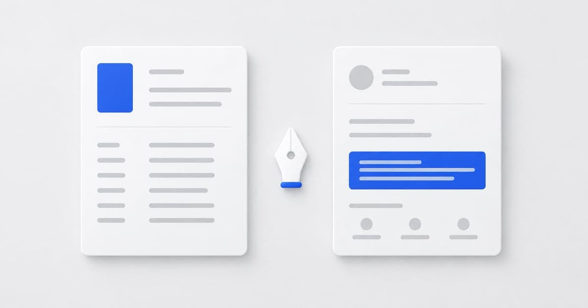 Two resume layouts with different heading and achievement emphasis.