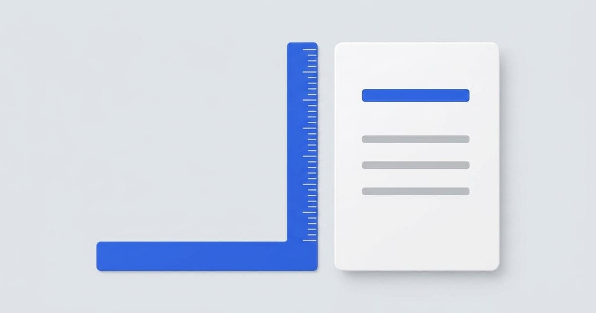 A DIN 5008 aligned German cover letter sheet with a blue subject line and alignment guide.