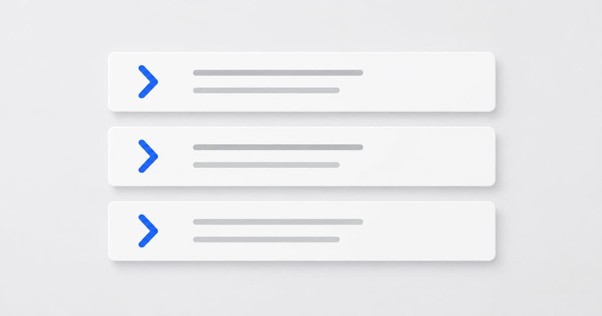 Three resume-bullet strips with blue action markers.