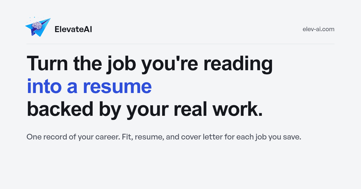 ElevateAI job-search workcenter illustration.