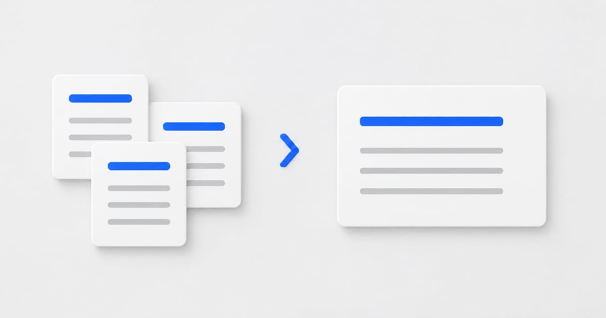 Short note cards leading to a structured social post.